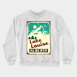 Lake Louise Alberta Canada Skiing Ski Banff National Park Crewneck Sweatshirt